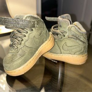Suede Air Force Ones (High Top) Size 2 infant